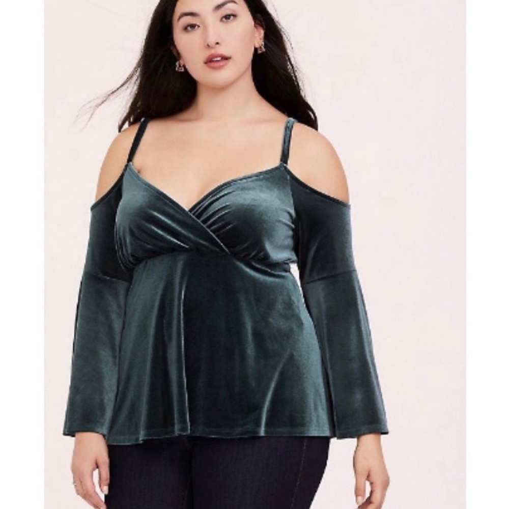Green Velvet Top
